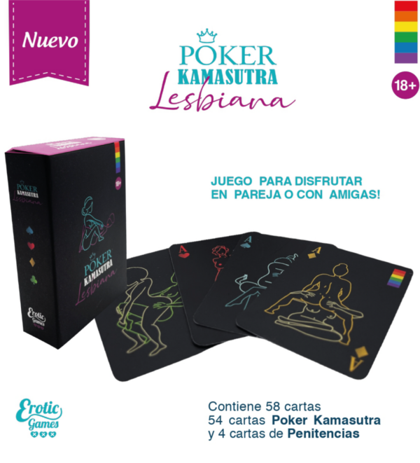 Juego Cartas Poker Kamasutra Lesbi