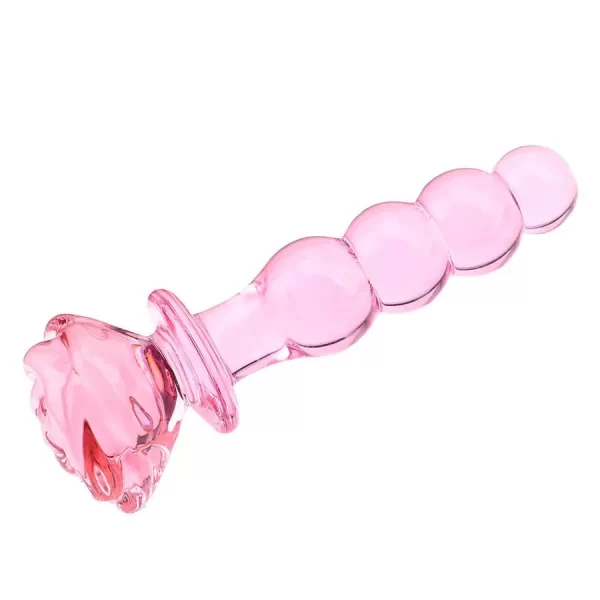 Dildo de vidrio queen rosado - Imagen 2