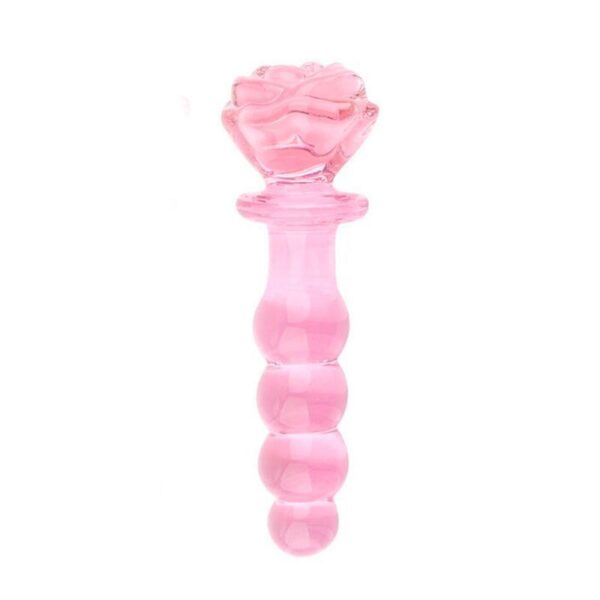 Dildo de vidrio queen rosado