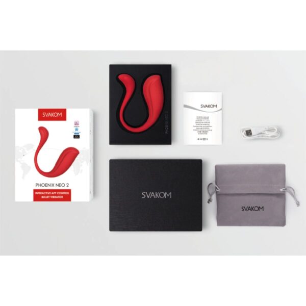 Vibrador Bala Interactiva con App Fenix Neo 2 (Phoenix Neo) Svakom Rojo - Imagen 2